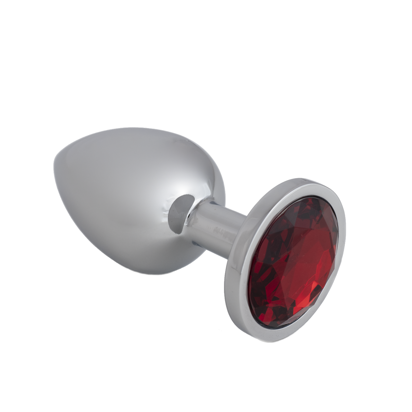 Buttplug FlexToyz Zilver met Rode Diamant Medium