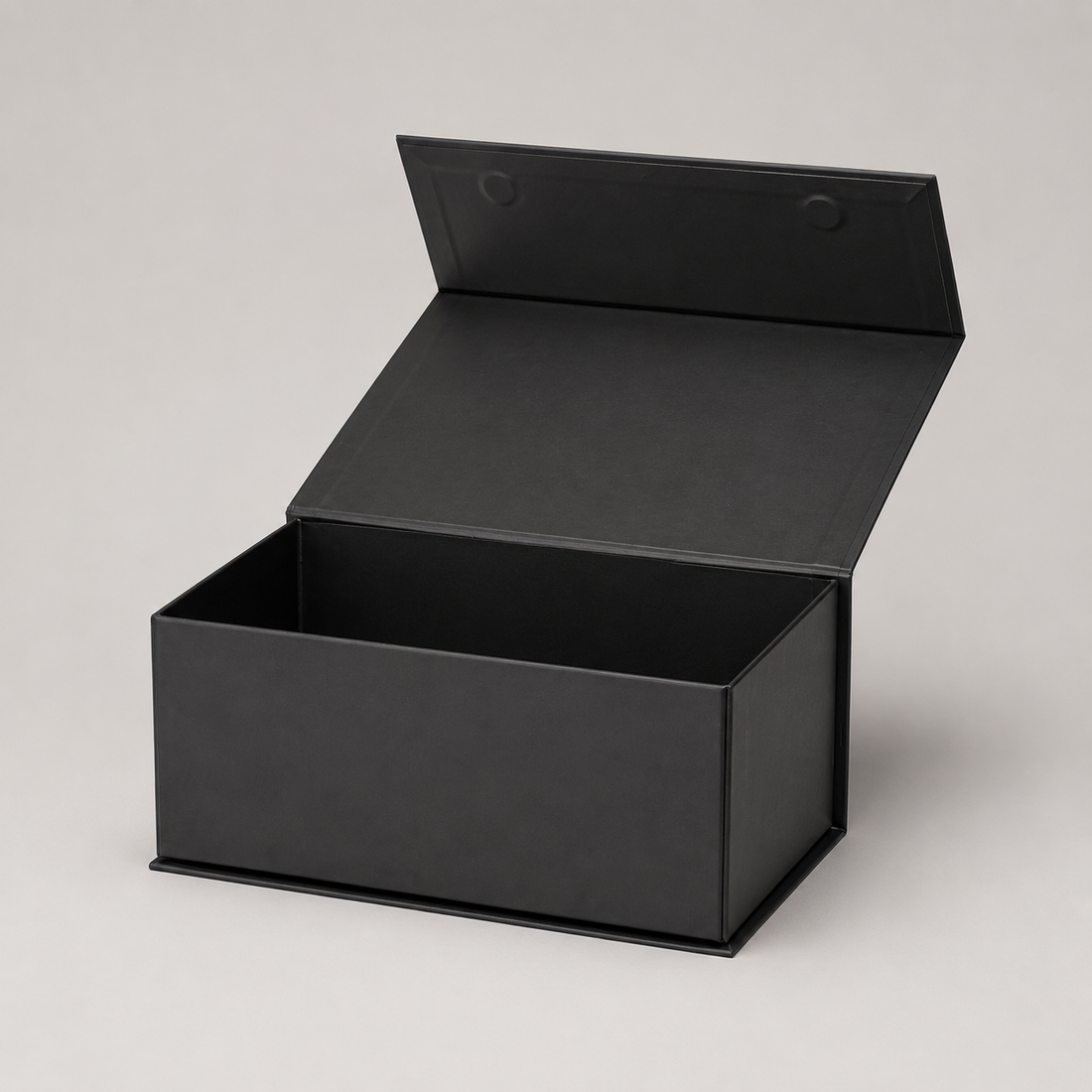 Open matzwarte FlexToyz magneetdoos als luxe neutrale giftbox